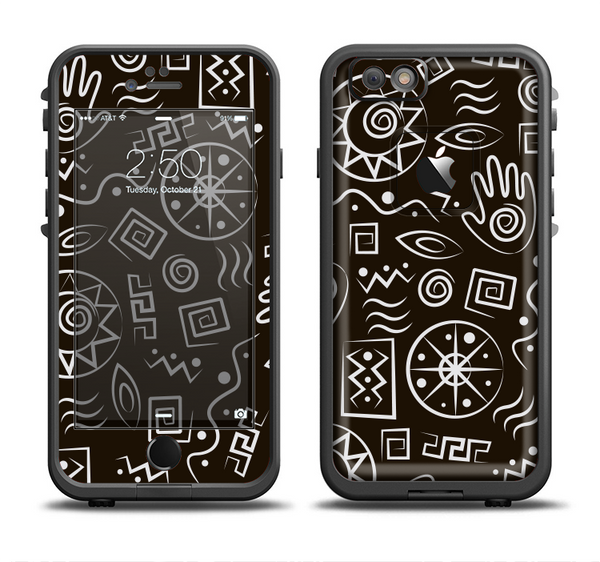 The Black and White Cave Symbols Apple iPhone 6/6s Plus LifeProof Fre Case Skin Set