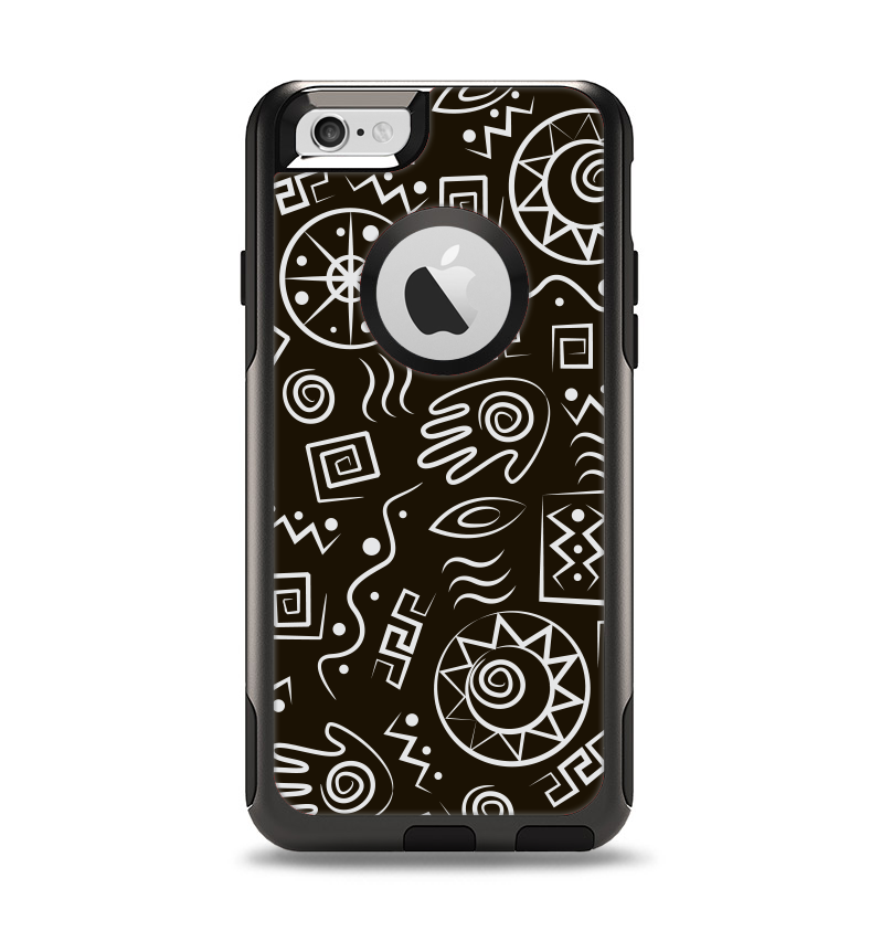 The Black and White Cave Symbols Apple iPhone 6 Otterbox Commuter Case Skin Set