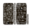 The Black and White Cave Symbols Sectioned Skin Series for the Apple iPhone 6s Plus