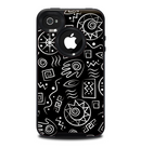 The Black and White Cave Symbols Skin for the iPhone 4-4s OtterBox Commuter Case