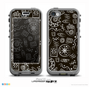 The Black and White Cave Symbols Skin for the iPhone 5c nüüd LifeProof Case