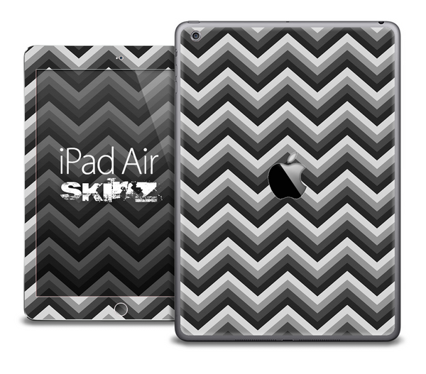 The Black and White Chevron Skin for the iPad Air