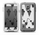 The Black and White Icecream and Drink Pattern Skin Samsung Galaxy S5 frē LifeProof Case