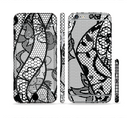 The Black and White Lace Design Sectioned Skin Series for the Apple iPhone 6s Plus