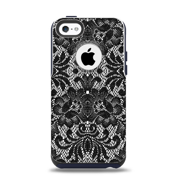 The Black and White Lace Pattern10867032_xl Apple iPhone 5c Otterbox Commuter Case Skin Set