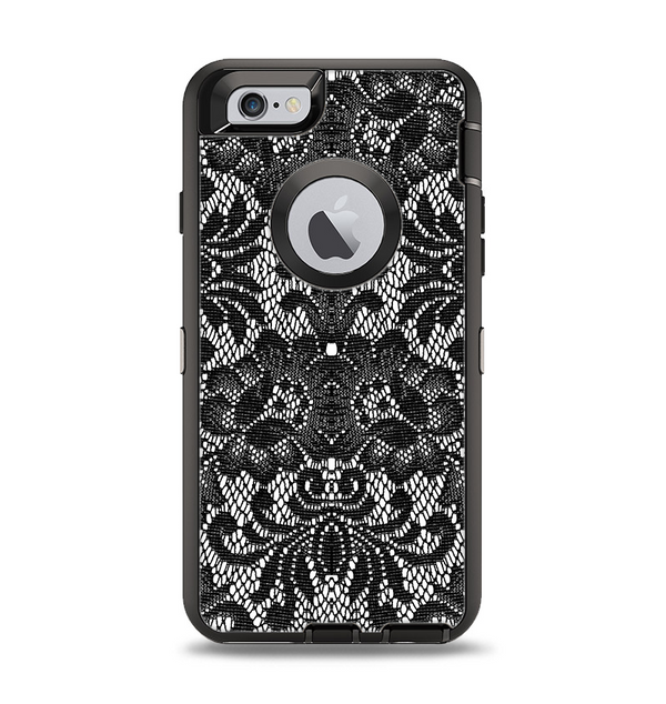 The Black and White Lace Pattern10867032_xl Apple iPhone 6 Otterbox Defender Case Skin Set