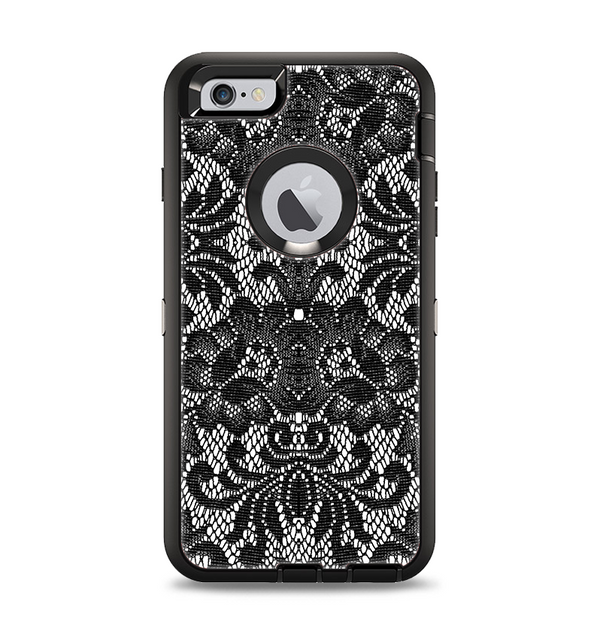 The Black and White Lace Pattern10867032_xl Apple iPhone 6 Plus Otterbox Defender Case Skin Set