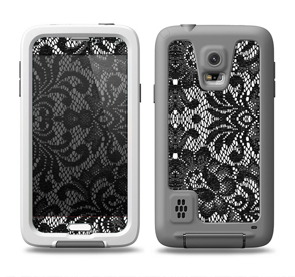The Black and White Lace Pattern10867032_xl Samsung Galaxy S5 LifeProof Fre Case Skin Set