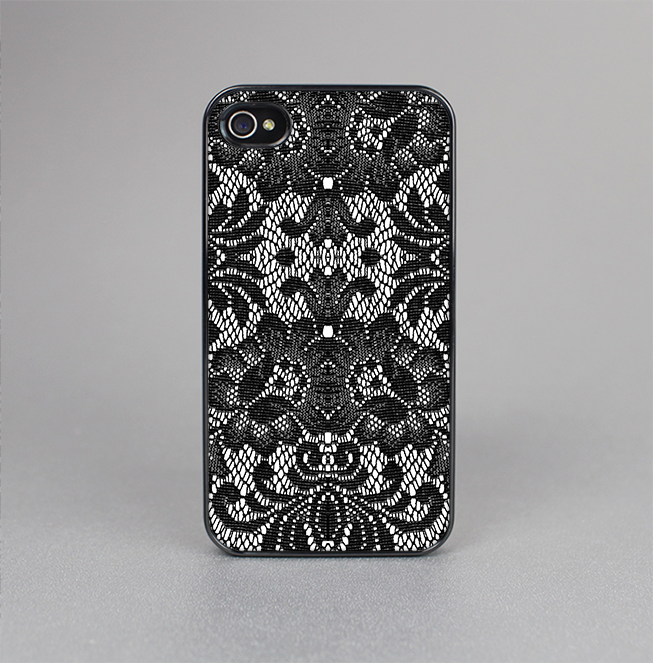 The Black and White Lace Pattern10867032_xl Skin-Sert for the Apple iPhone 4-4s Skin-Sert Case