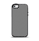 The Black and White Opposite Stripes Apple iPhone 5-5s Otterbox Symmetry Case Skin Set