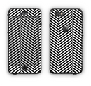 The Black and White Opposite Stripes Apple iPhone 6 Plus LifeProof Nuud Case Skin Set