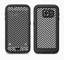 The Black and White Opposite Stripes Full Body Samsung Galaxy S6 LifeProof Fre Case Skin Kit