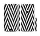 The Black and White Opposite Stripes Sectioned Skin Series for the Apple iPhone 6s Plus