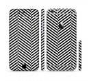The Black and White Opposite Stripes Sectioned Skin Series for the Apple iPhone 6s