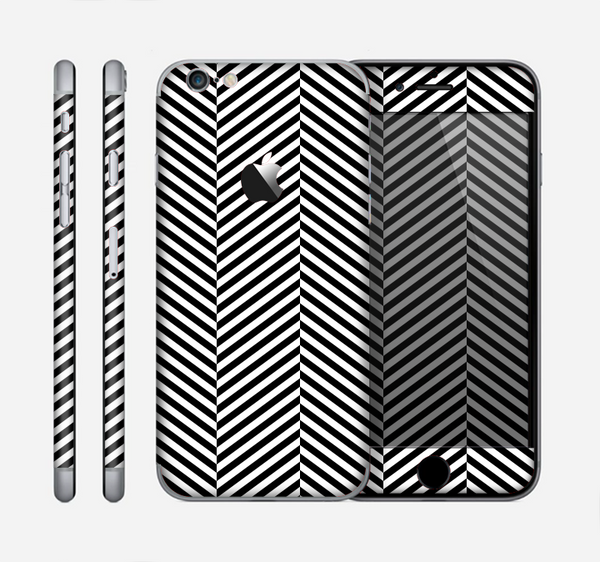 The Black and White Opposite Stripes Skin for the Apple iPhone 6