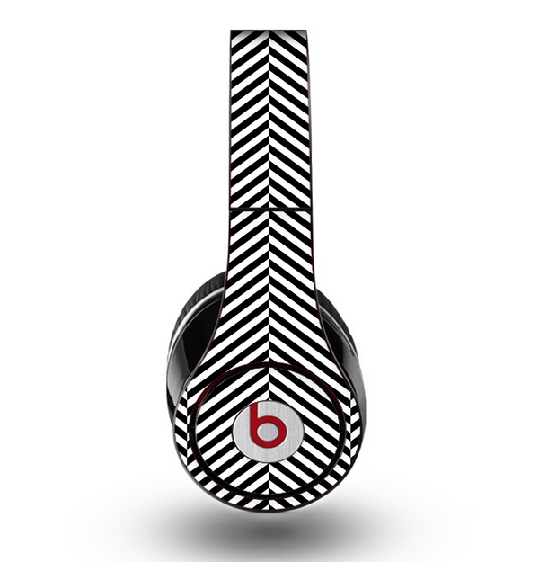 The Black and White Opposite Stripes Skin for the Original Beats by Dre Studio Headphones