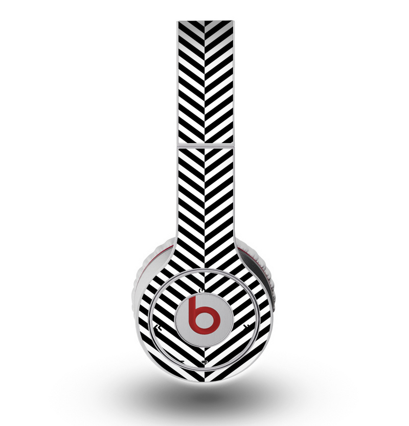The Black and White Opposite Stripes Skin for the Original Beats by Dre Wireless Headphones