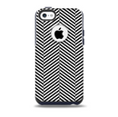 The Black and White Opposite Stripes Skin for the iPhone 5c OtterBox Commuter Case