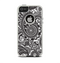 The Black and White Paisley Pattern V6 Apple iPhone 5-5s Otterbox Commuter Case Skin Set