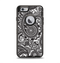The Black and White Paisley Pattern V6 Apple iPhone 6 Otterbox Defender Case Skin Set