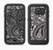 The Black and White Paisley Pattern V6 Full Body Samsung Galaxy S6 LifeProof Fre Case Skin Kit