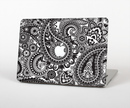 The Black and White Paisley Pattern V6 Skin for the Apple MacBook Pro Retina 13"