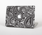 The Black and White Paisley Pattern V6 Skin Set for the Apple MacBook Air 11"