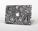 The Black and White Paisley Pattern V6 Skin for the Apple MacBook Pro 15"