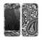 The Black and White Paisley Pattern V6 Skin for the Apple iPhone 4-4s
