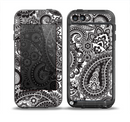 The Black and White Paisley Pattern V6 Skin for the iPod Touch 5th Generation frē LifeProof Case