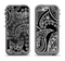The Black and White Paisley Pattern v14 Apple iPhone 5c LifeProof Fre Case Skin Set
