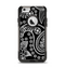 The Black and White Paisley Pattern v14 Apple iPhone 6 Otterbox Commuter Case Skin Set