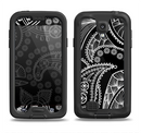 The Black and White Paisley Pattern v14 Samsung Galaxy S4 LifeProof Fre Case Skin Set
