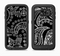 The Black and White Paisley Pattern v14 Full Body Samsung Galaxy S6 LifeProof Fre Case Skin Kit