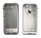 The Black and White Scratched Texture Apple iPhone 5-5s LifeProof Fre Case Skin Set