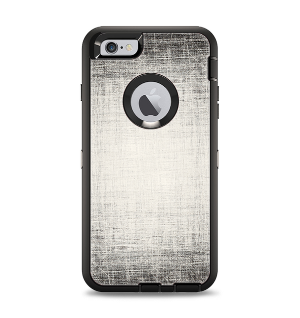 The Black and White Scratched Texture Apple iPhone 6 Plus Otterbox Defender Case Skin Set