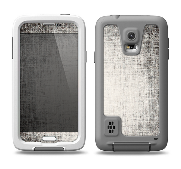 The Black and White Scratched Texture Samsung Galaxy S5 LifeProof Fre Case Skin Set