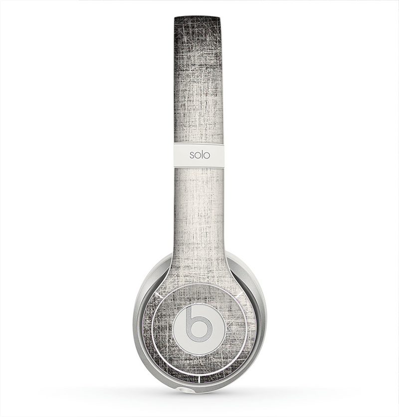 The Black and White Scratched Texture Skin for the Beats by Dre Solo 2 Headphones