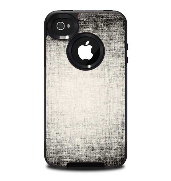 The Black and White Scratched Texture Skin for the iPhone 4-4s OtterBox Commuter Case