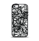 The Black and White Shards Apple iPhone 5-5s Otterbox Symmetry Case Skin Set