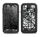 The Black and White Shards Samsung Galaxy S4 LifeProof Fre Case Skin Set