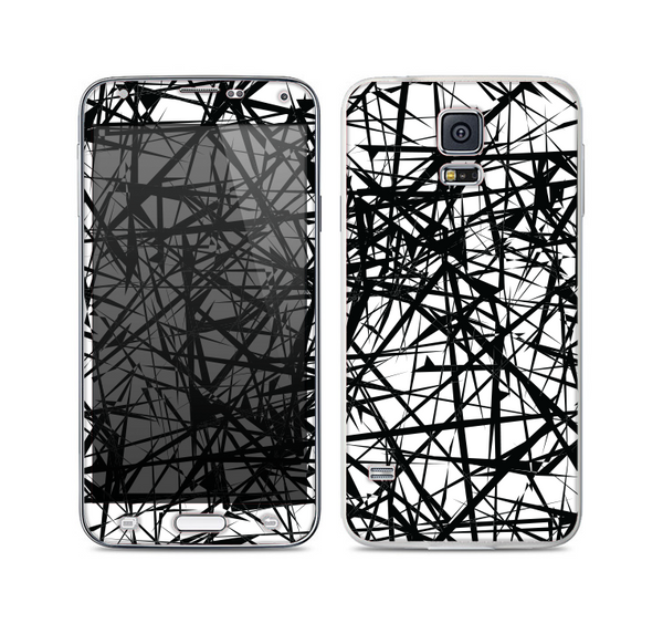 The Black and White Shards Skin For the Samsung Galaxy S5