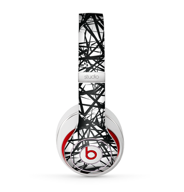 The Black and White Shards Skin for the Beats by Dre Studio (2013+ Version) Headphones