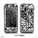 The Black and White Shards Skin for the iPhone 5c nüüd LifeProof Case