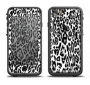 The Black and White Snow Leopard Pattern Apple iPhone 6/6s LifeProof Fre Case Skin Set