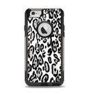 The Black and White Snow Leopard Pattern Apple iPhone 6 Otterbox Commuter Case Skin Set