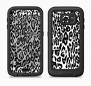 The Black and White Snow Leopard Pattern Full Body Samsung Galaxy S6 LifeProof Fre Case Skin Kit