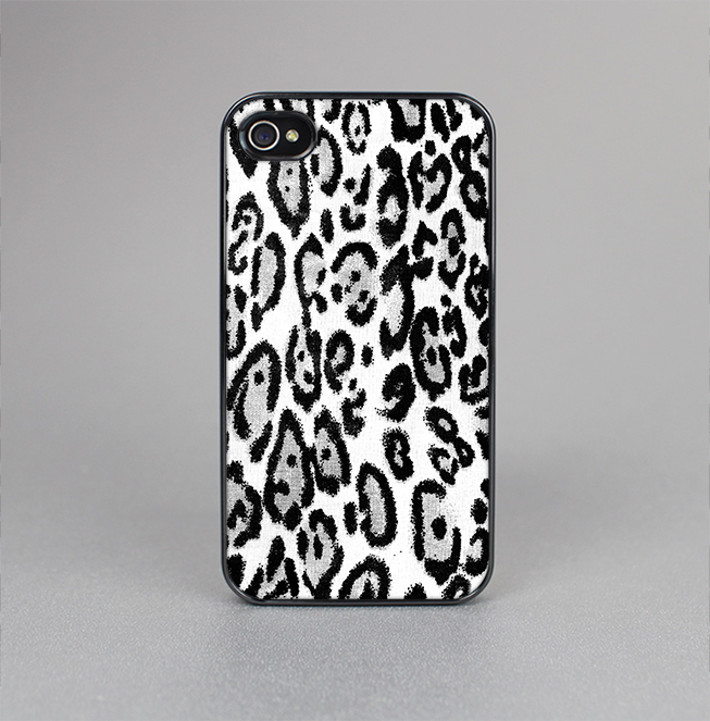 The Black and White Snow Leopard Pattern Skin-Sert for the Apple iPhone 4-4s Skin-Sert Case