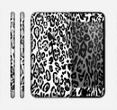 The Black and White Snow Leopard Pattern Skin for the Apple iPhone 6