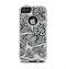 The Black and White Spotted Hearts Apple iPhone 5-5s Otterbox Commuter Case Skin Set